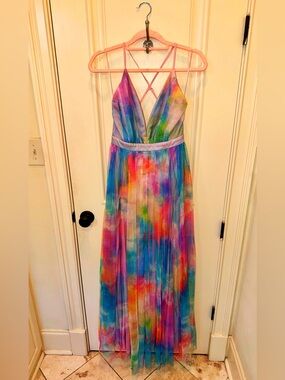 Elegant Multicolor Maxi Dress